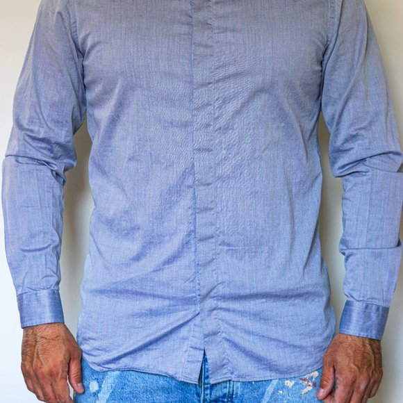 Reserved Blue Dress Shirt - Picture 1 of 10